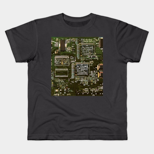 Electronic Kids T-Shirt by AlienMirror